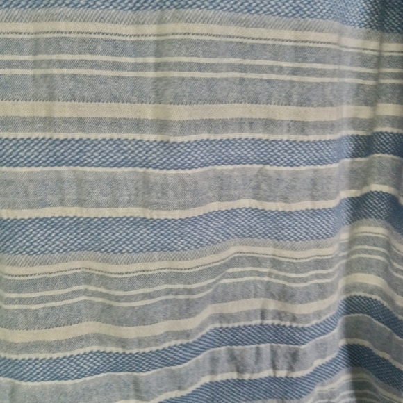 ROXY Paradise Calling Woven Poncho Hoodie Bijou Blue River Stripe Size M NWT - Picture 9 of 14